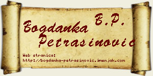 Bogdanka Petrašinović vizit kartica